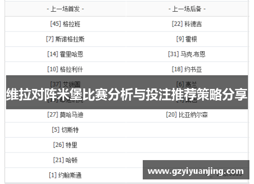 维拉对阵米堡比赛分析与投注推荐策略分享